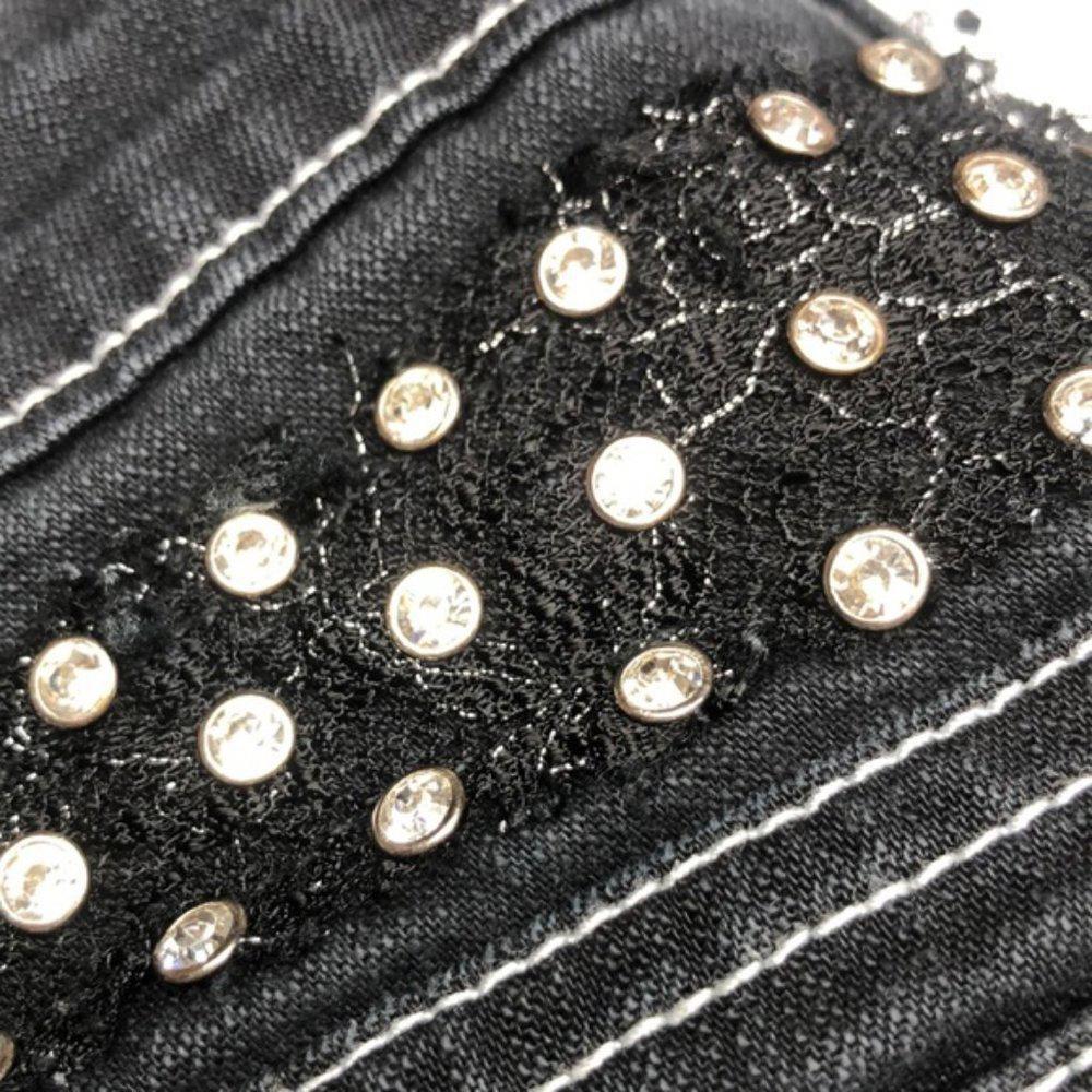 PREMIUM TRULUXE BLACKWASH SLIM-CUT JEANS 31/12x30 CRYSTALS 💎 - Picture 12 of 12